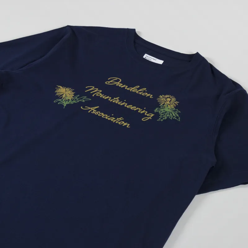 Universal Works x Flower Mountain T Shirt Navy-1