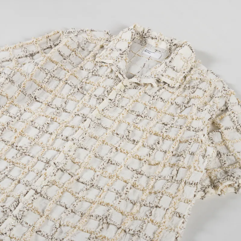 Universal Works Road Shirt Ecru 3D Check-2