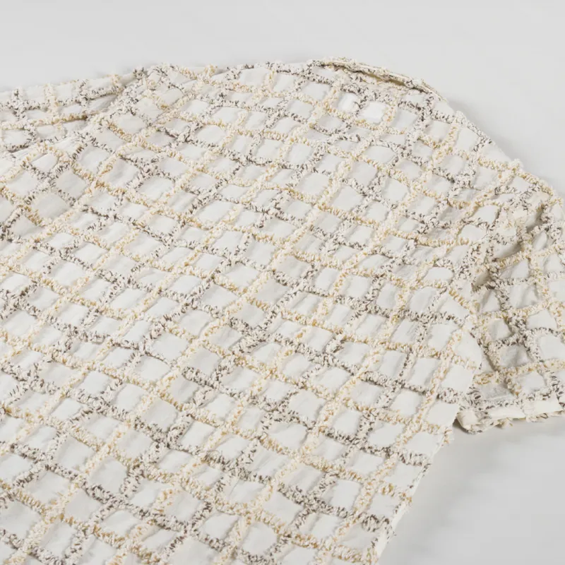 Universal Works Road Shirt Ecru 3D Check-3