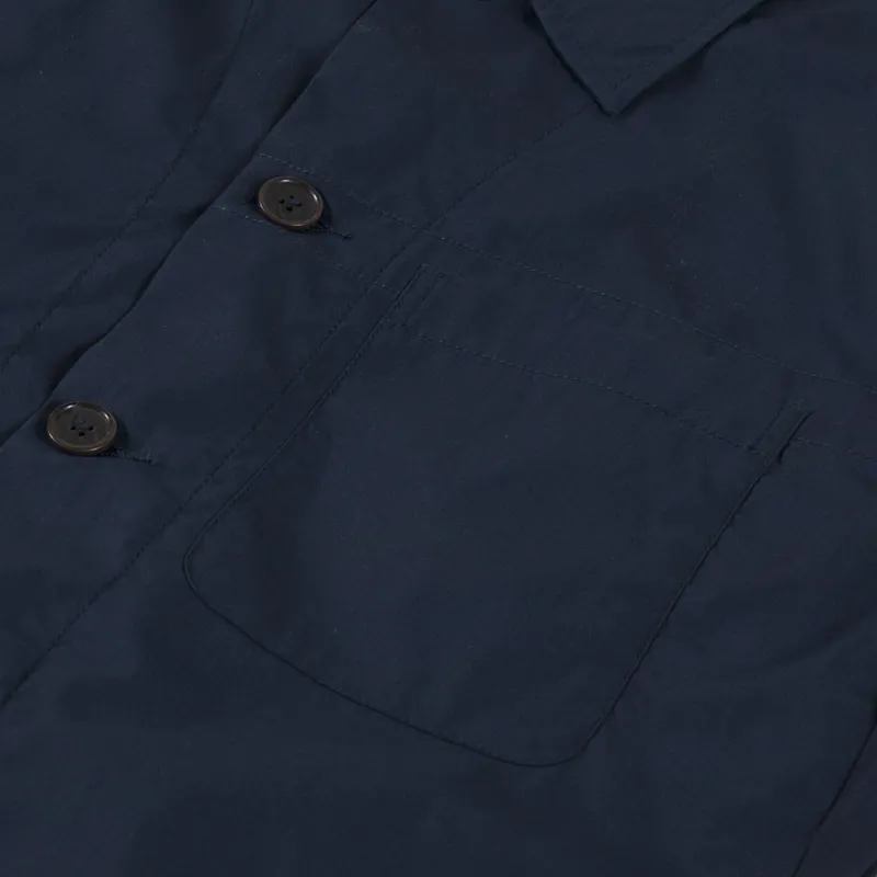 Universal Works Tech Overshirt Navy Recycled Poly Tech-6