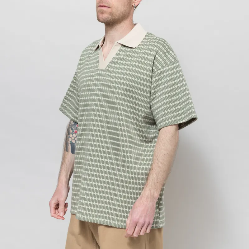 Revolution Jacquard Polo Shirt Light Green-1
