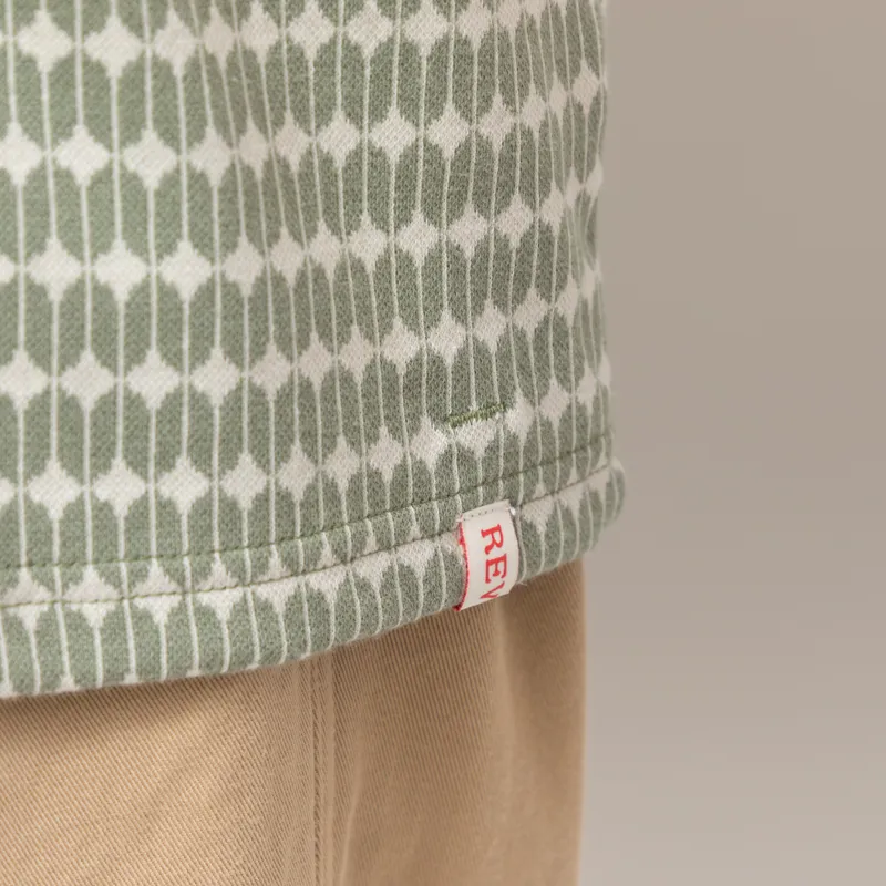 Revolution Jacquard Polo Shirt Light Green-5