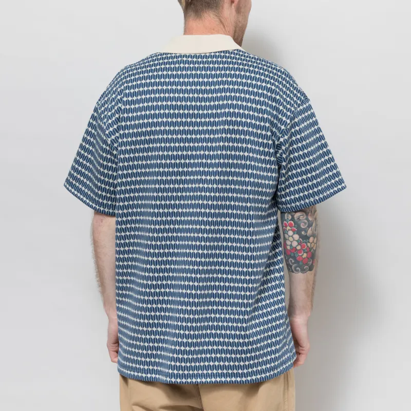 Revolution Jacquard Polo Shirt Navy-2