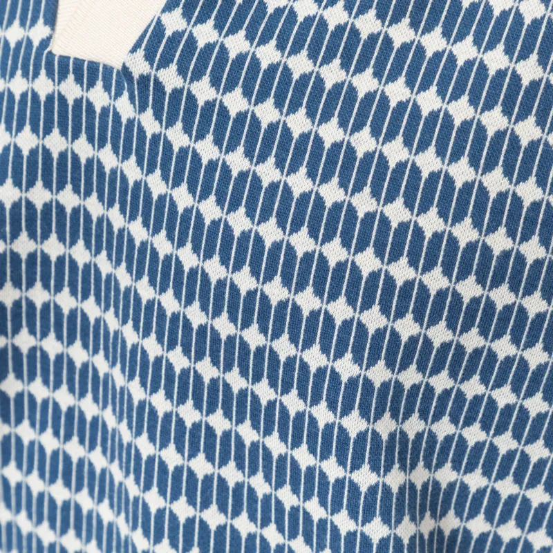 Revolution Jacquard Polo Shirt Navy-4
