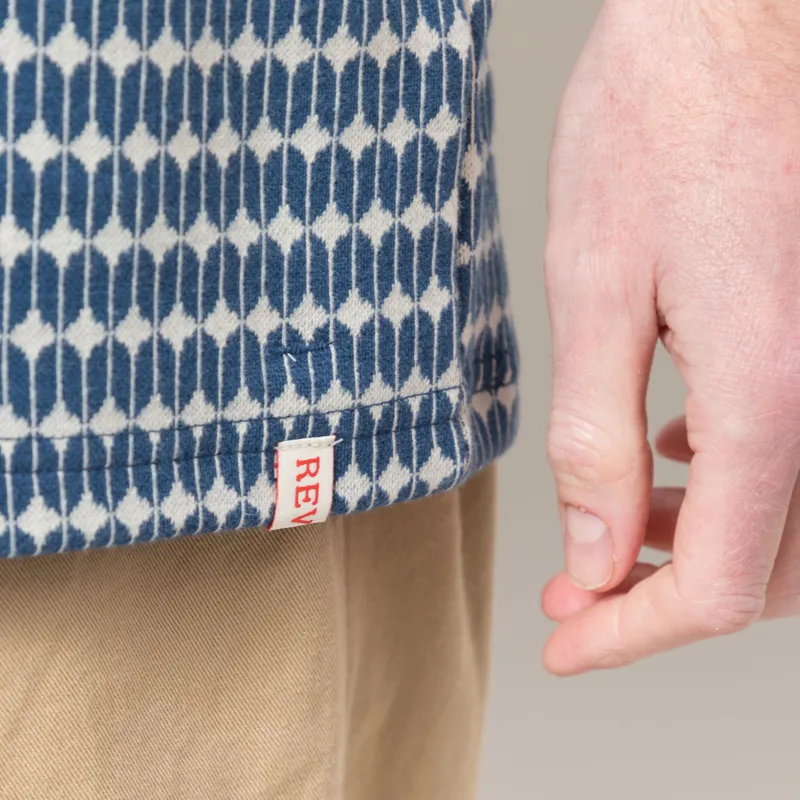 Revolution Jacquard Polo Shirt Navy-5