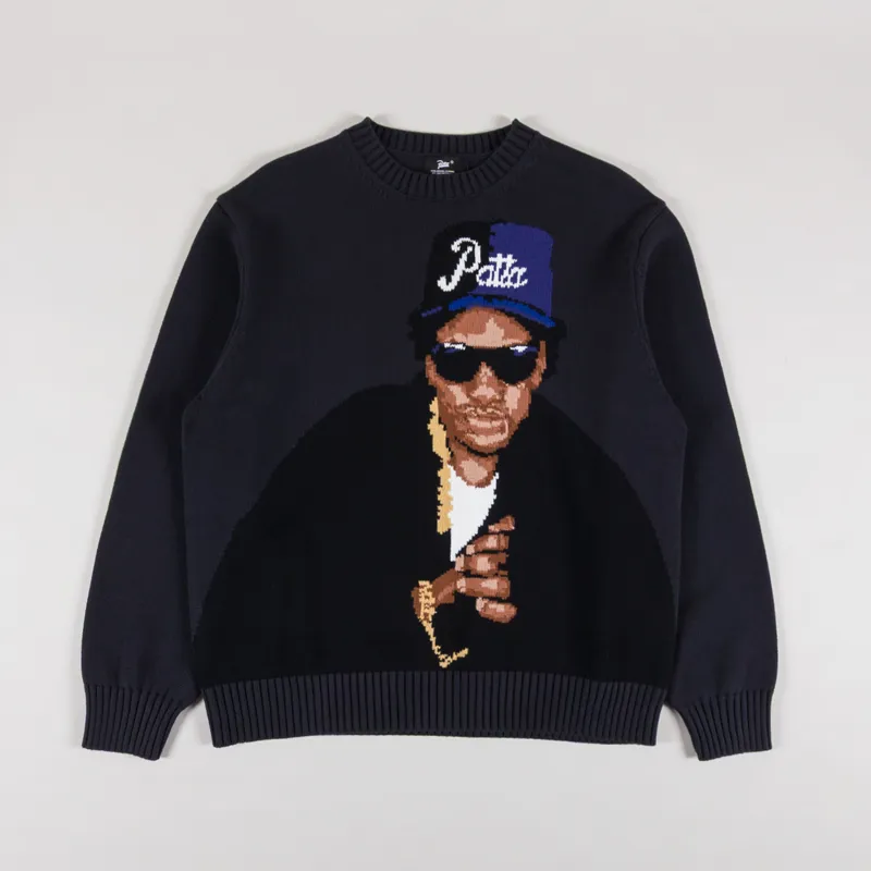 Patta Old School Knitted Sweater Moonless Night