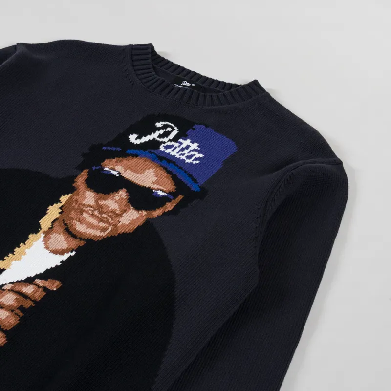 Patta Old School Knitted Sweater Moonless Night-2