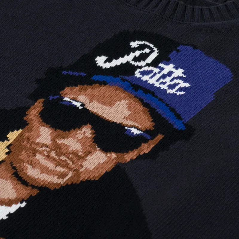 Patta Old School Knitted Sweater Moonless Night-4