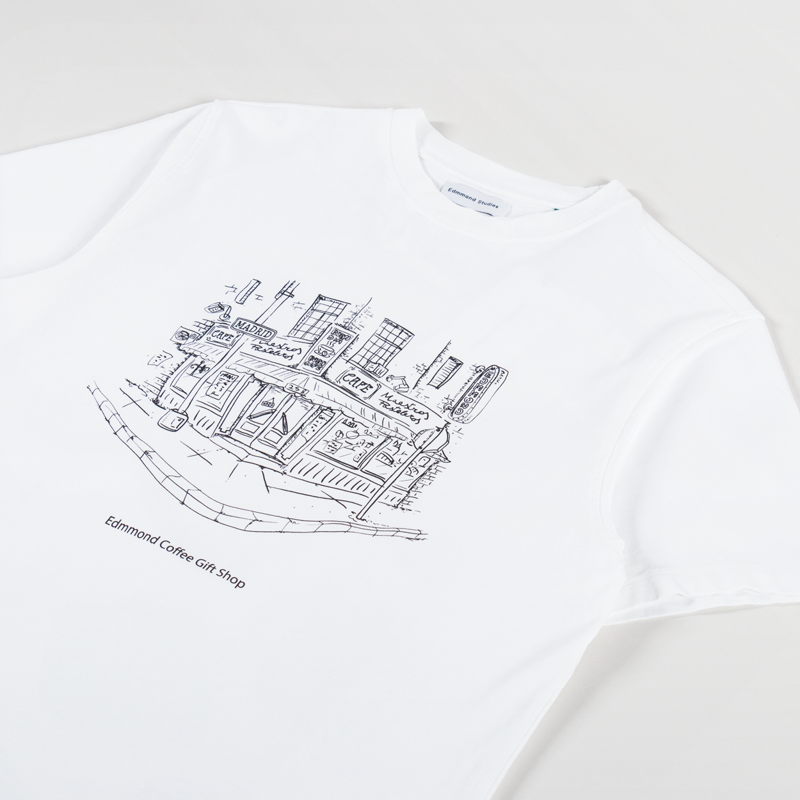 Edmmond Studios Coffee Gift Shop T Shirt Plain White-3