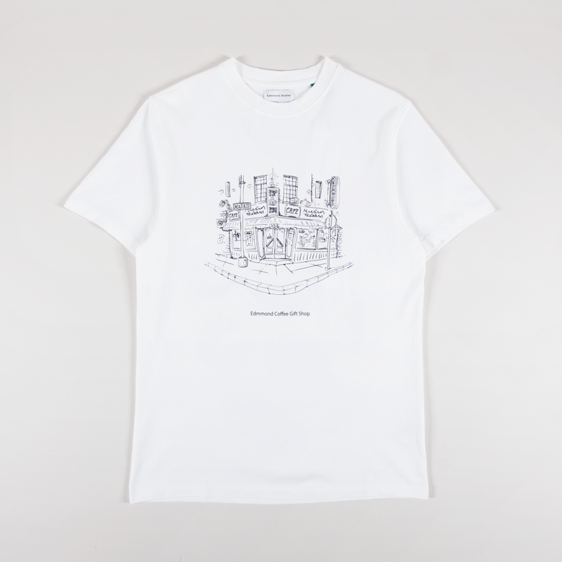 Edmmond Studios Coffee Gift Shop T Shirt Plain White-1