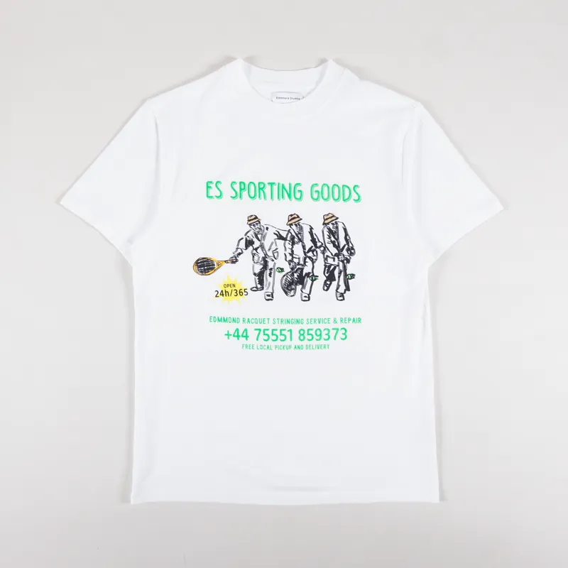 Edmmond Studios ES Sporting Goods Tennis T Shirt Plain White