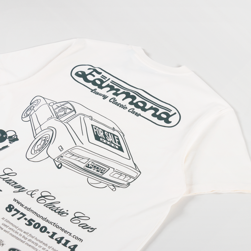 Edmmond Studios Luxury Cars T Shirt Plain Off White-2