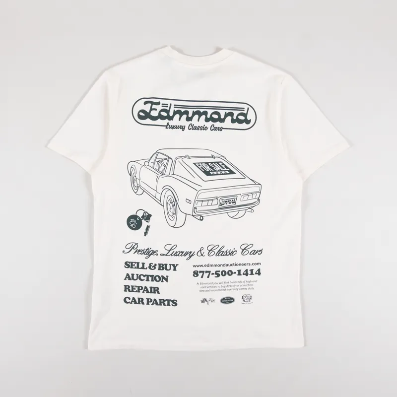 Edmmond Studios Luxury Cars T Shirt Plain Off White
