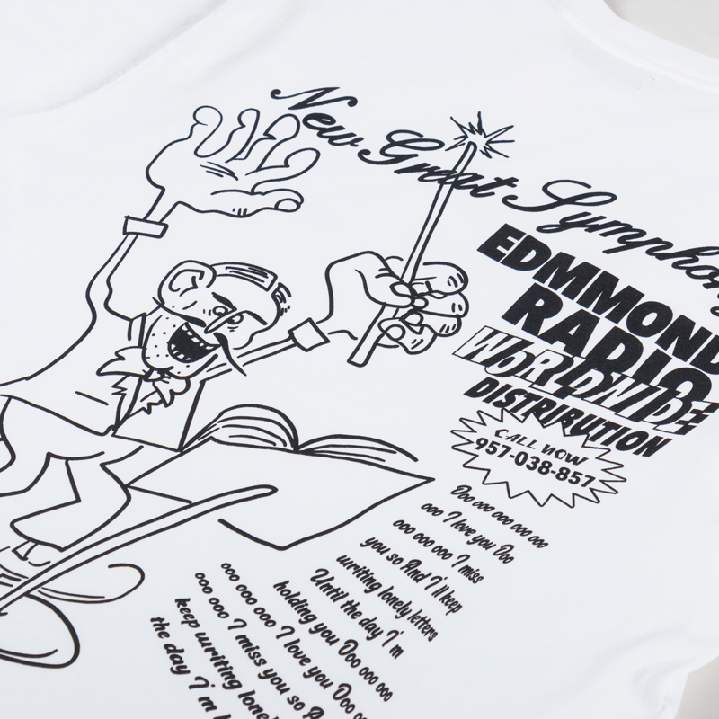 Edmmond Studios New Great Symphony T Shirt Plain White-4