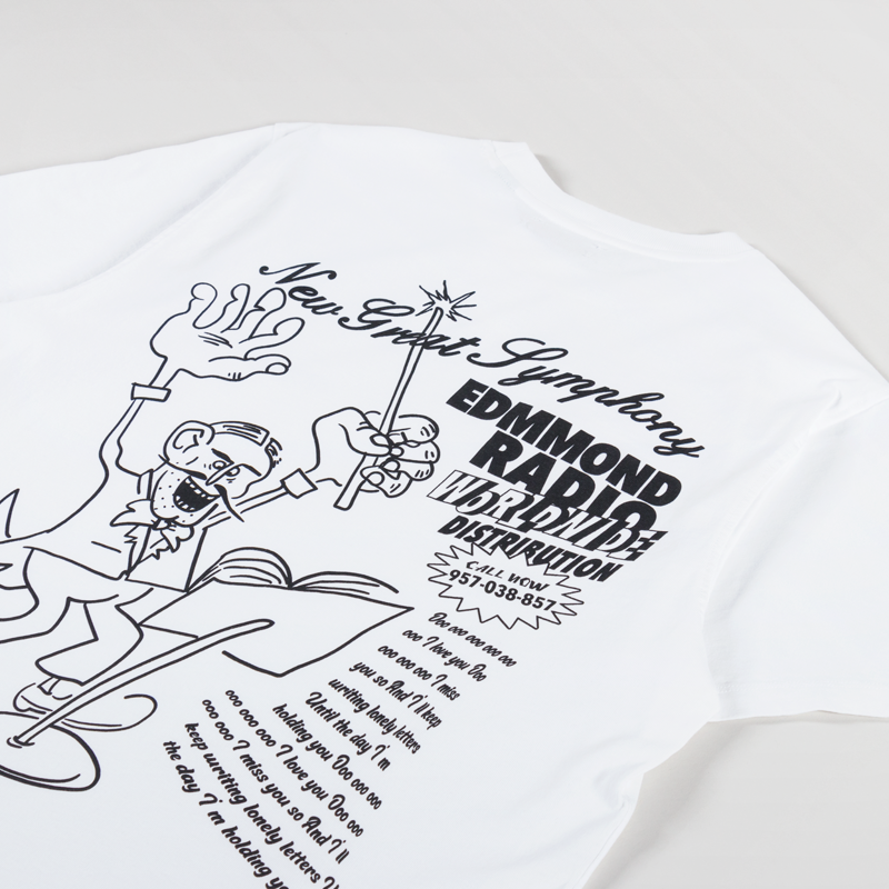 Edmmond Studios New Great Symphony T Shirt Plain White-2