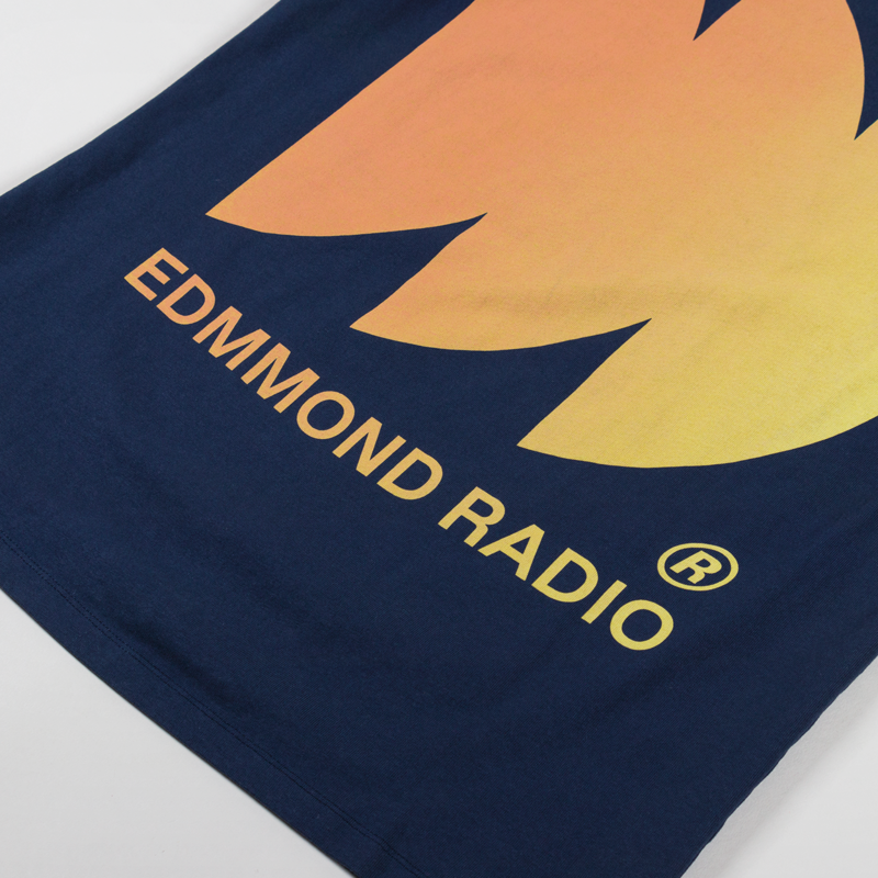 Edmmond Studios Radio Club T Shirt Plain Navy-5