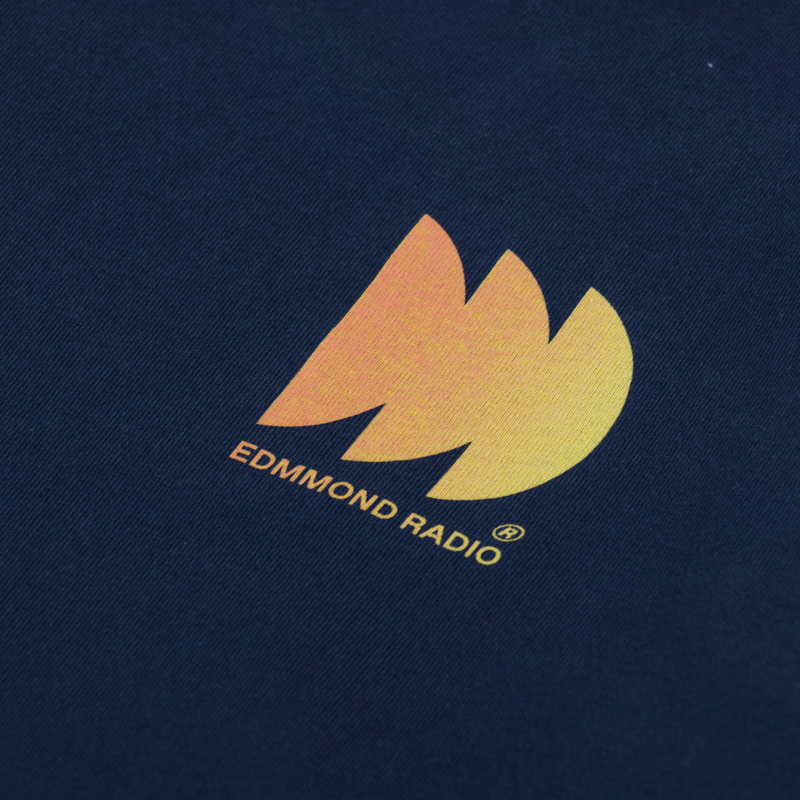 Edmmond Studios Radio Club T Shirt Plain Navy-4