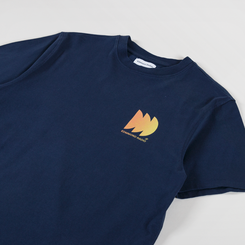 Edmmond Studios Radio Club T Shirt Plain Navy-3