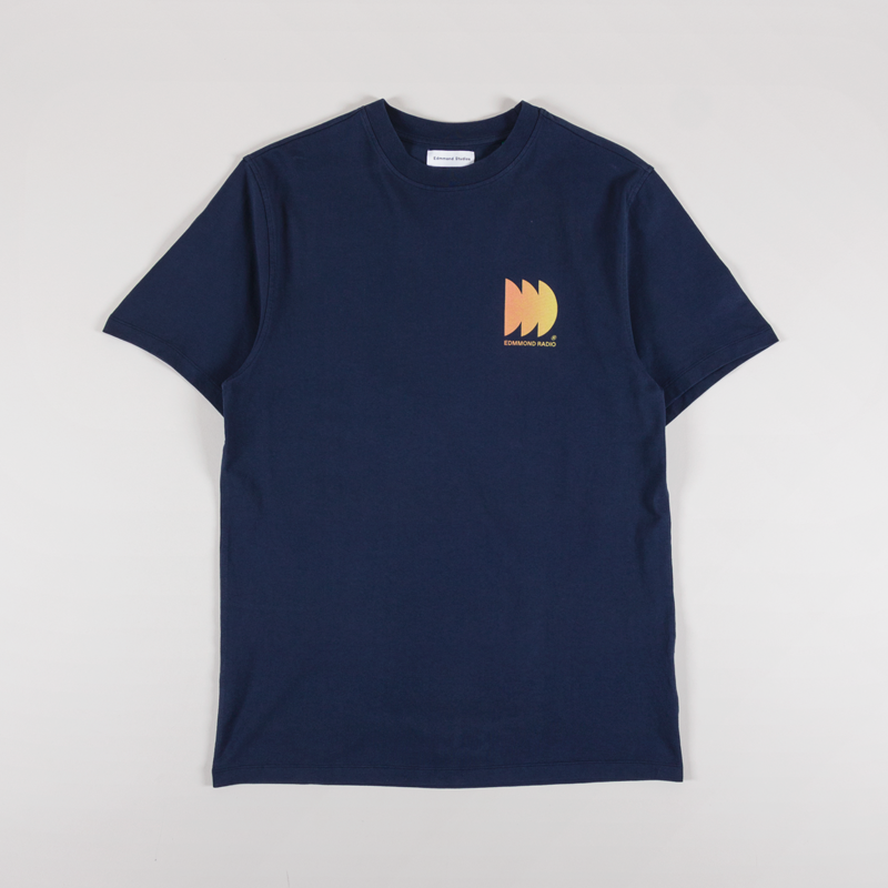 Edmmond Studios Radio Club T Shirt Plain Navy-1