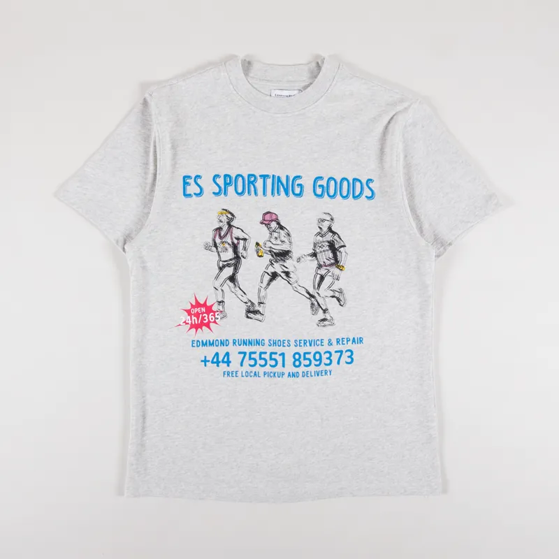 Edmmond Studios ES Sporting Goods Runner T Shirt Plain Light Grey