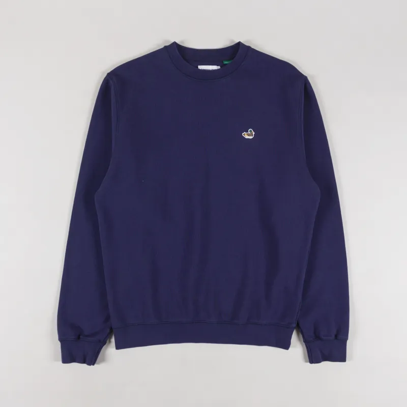 Edmmond Studios Duck Patch Sweatshirt Plain Navy
