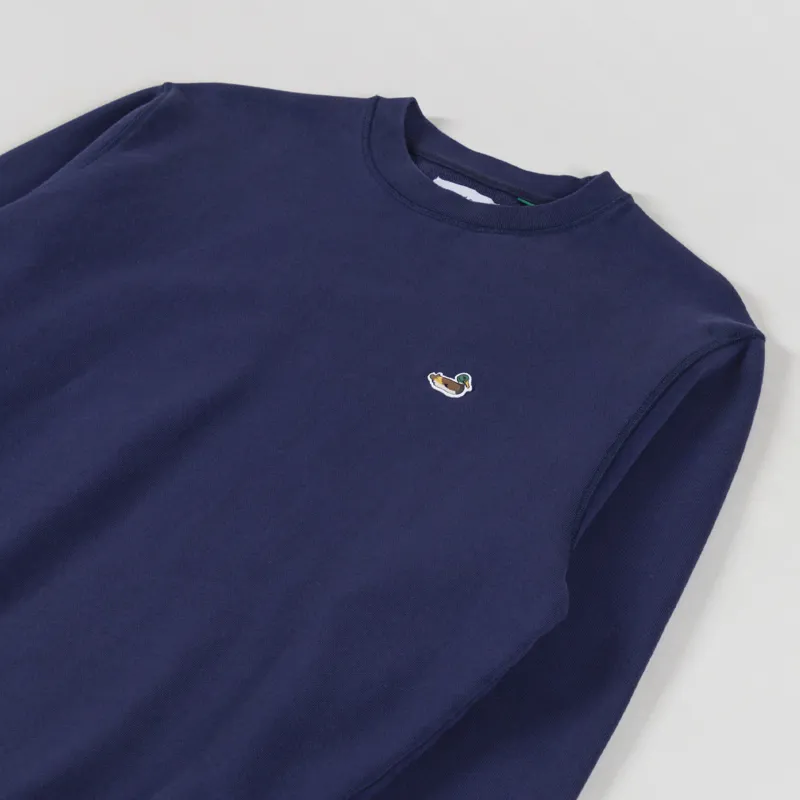 Edmmond Studios Duck Patch Sweatshirt Plain Navy-2