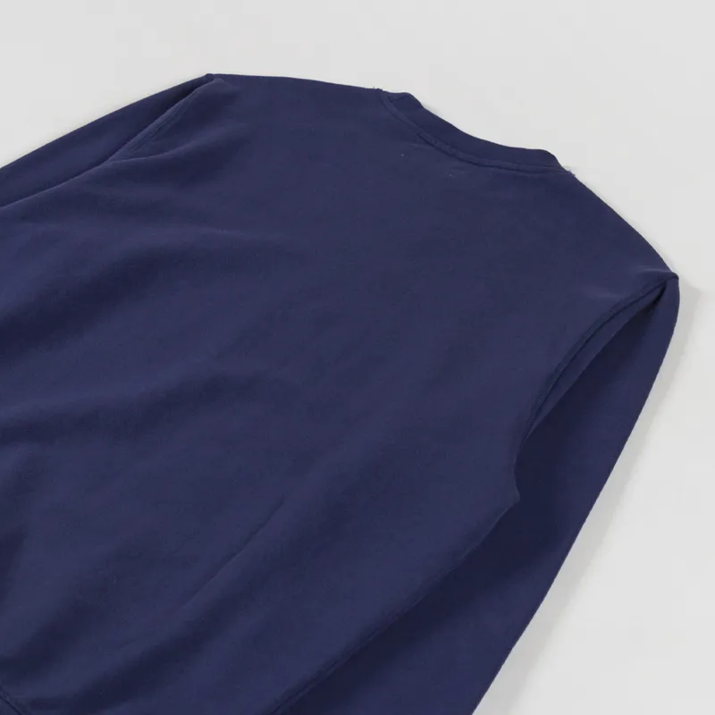 Edmmond Studios Duck Patch Sweatshirt Plain Navy-3