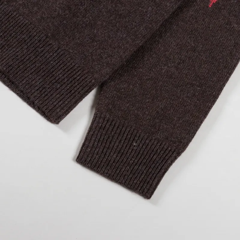 Edmmond Studios Rhombus Cardigan Chocolate-5