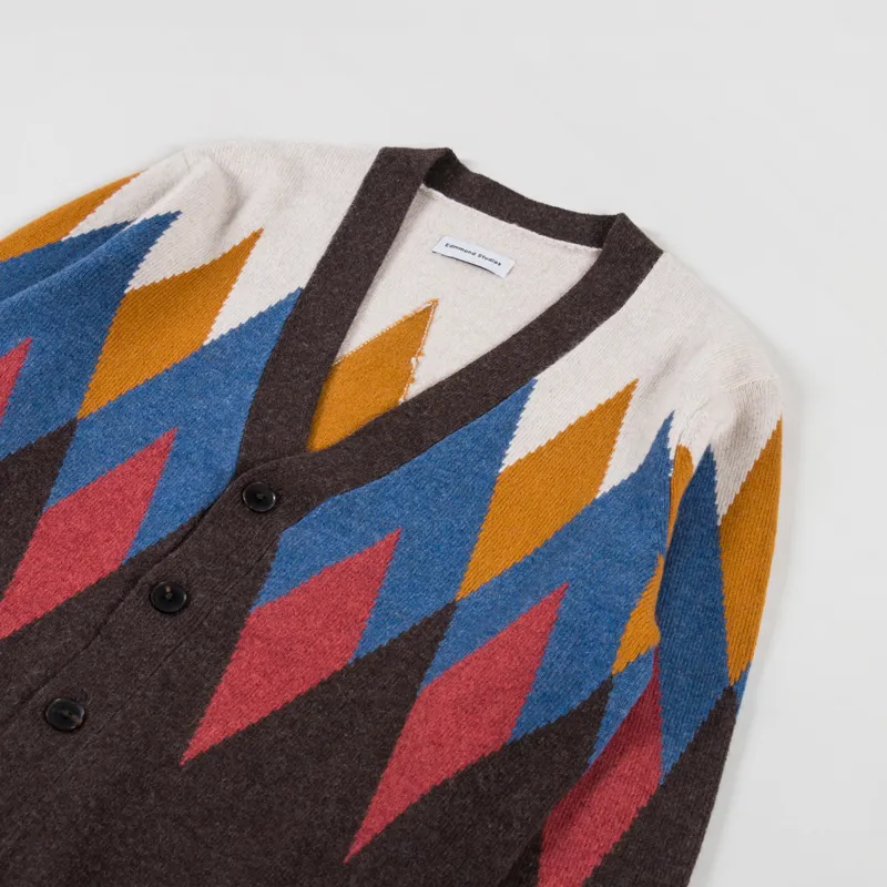 Edmmond Studios Rhombus Cardigan Chocolate-2