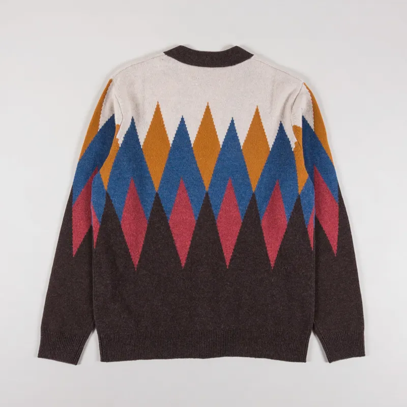 Edmmond Studios Rhombus Cardigan Chocolate-1