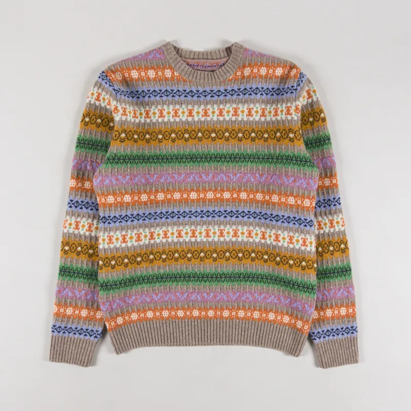 Edmmond Studios Multi Stripes Sweater Taupe