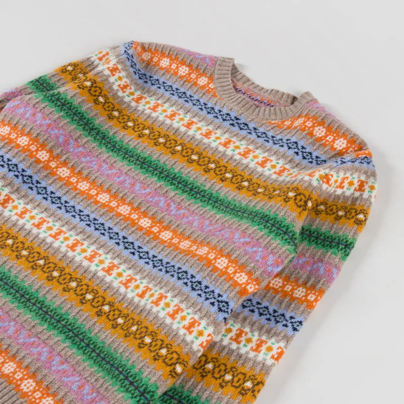 Edmmond Studios Multi Stripes Sweater Taupe-2