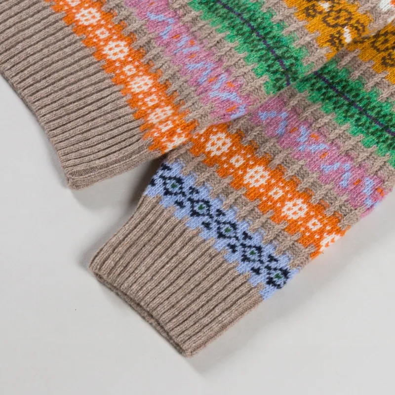 Edmmond Studios Multi Stripes Sweater Taupe-6