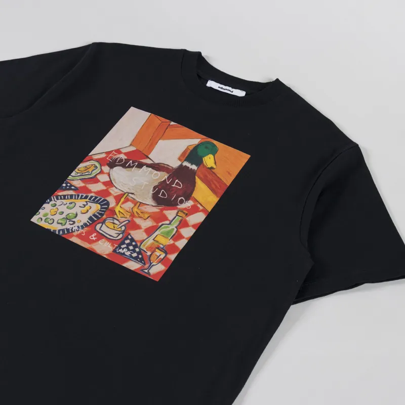 Edmmond Studios Cute Duck T Shirt Black-1