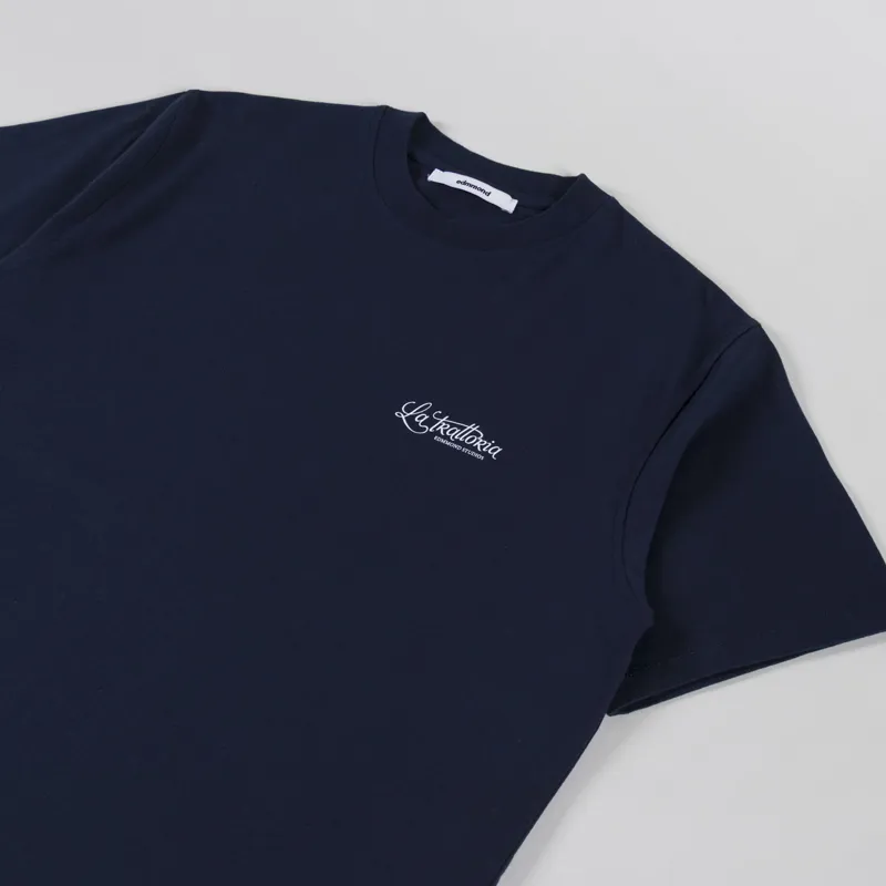 Edmmond Studios La Trattoria T Shirt Navy-3
