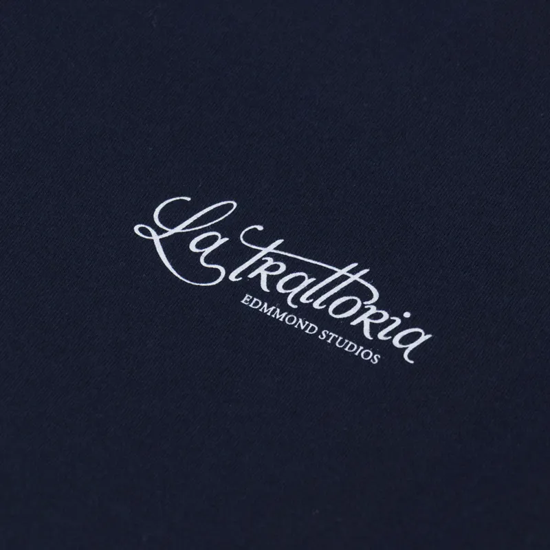 Edmmond Studios La Trattoria T Shirt Navy-5