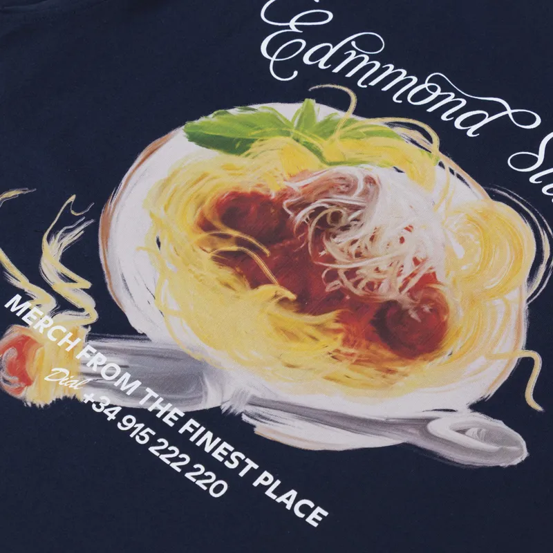 Edmmond Studios La Trattoria T Shirt Navy-4