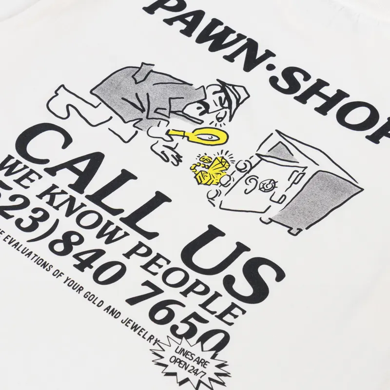 Edmmond Studios Pawn Shop T Shirt Off White-4