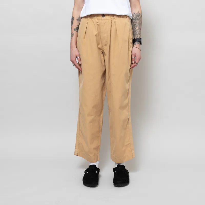 Universal Works Womens Oxford Pants Dark Sand Summer Canvas