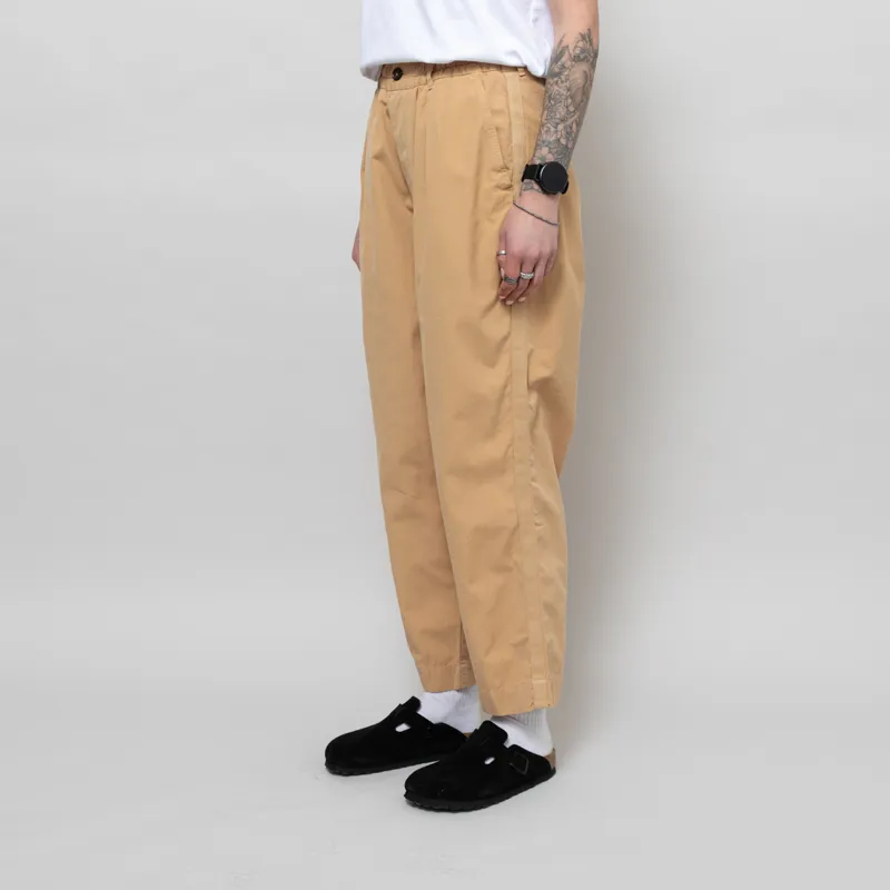 Universal Works Womens Oxford Pants Dark Sand Summer Canvas-1