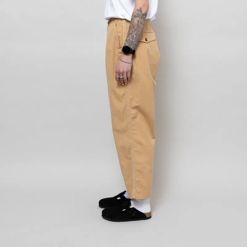 Universal Works Womens Oxford Pants Dark Sand Summer Canvas-2