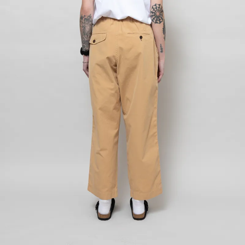 Universal Works Womens Oxford Pants Dark Sand Summer Canvas-3