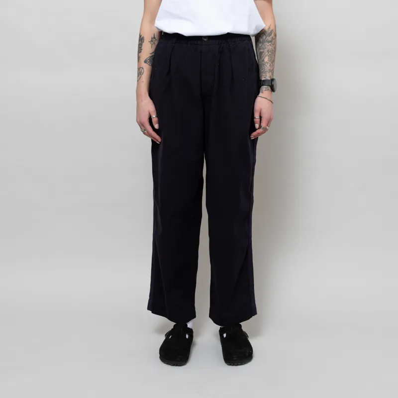Universal Works Womens Oxford Pants Navy Summer Canvas