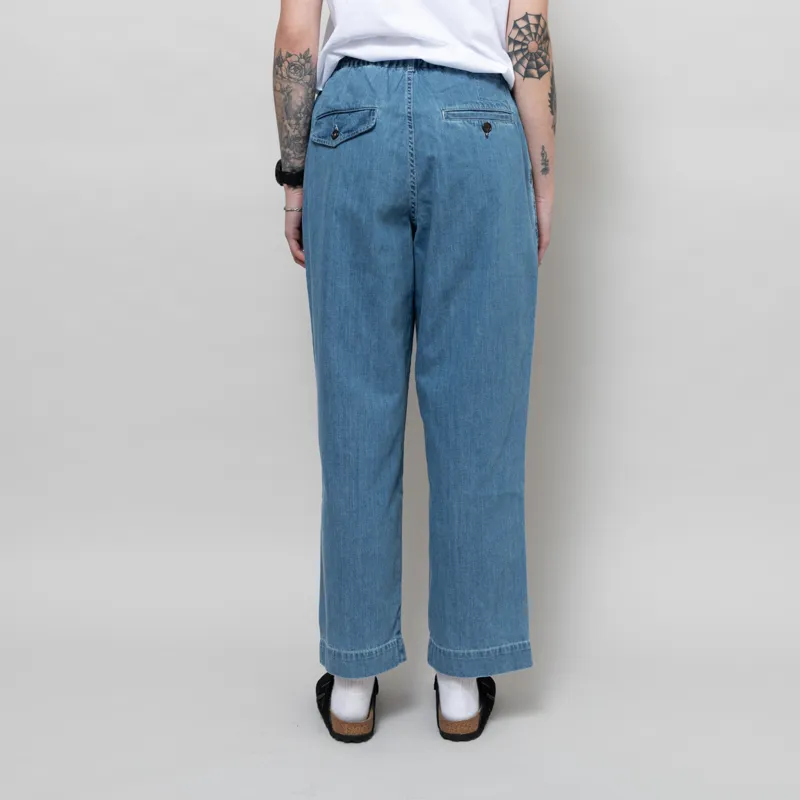 Universal Works Womens Oxford Pants Washed Indigo Organic Denim