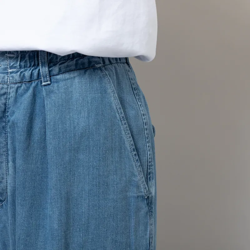 Universal Works Womens Oxford Pants Washed Indigo Organic Denim-9