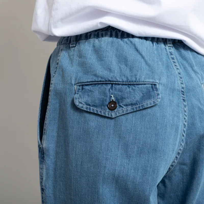 Universal Works Womens Oxford Pants Washed Indigo Organic Denim-6