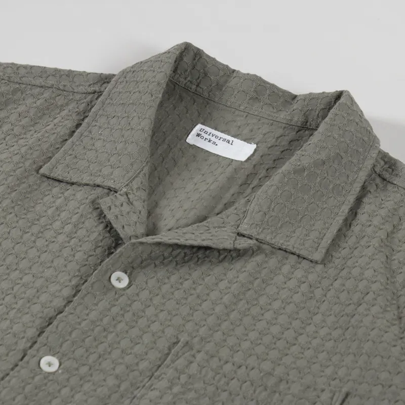 Universal Works Road Shirt Olive Delos-4