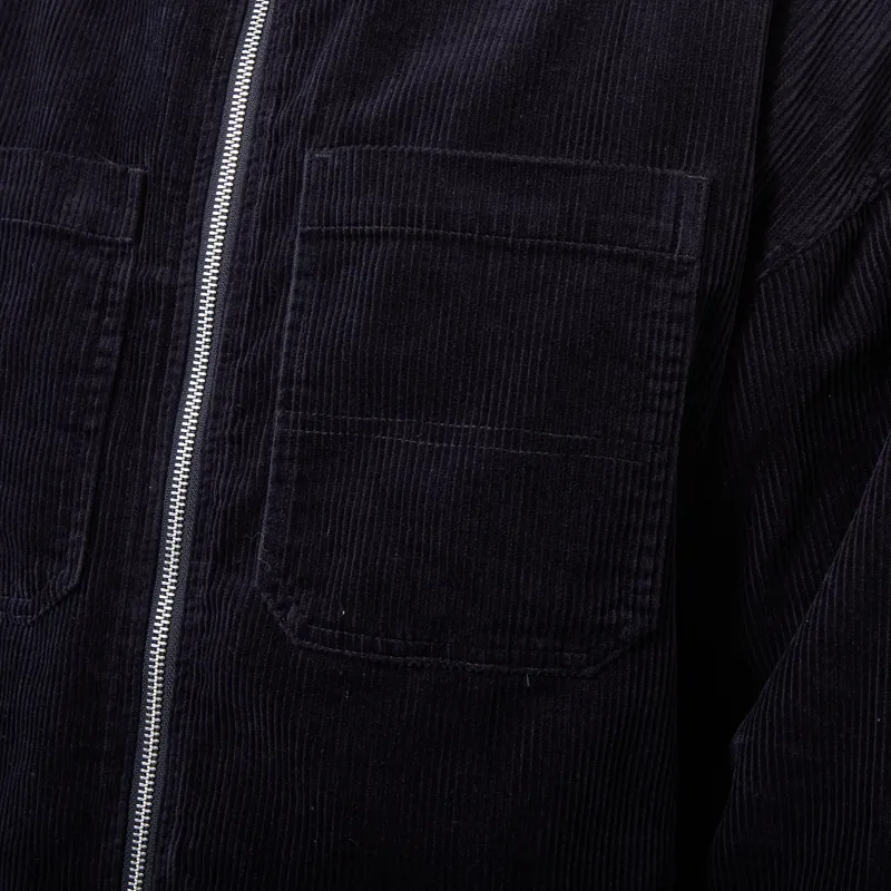 Revolution Zipped Worker Shirt Navy-5