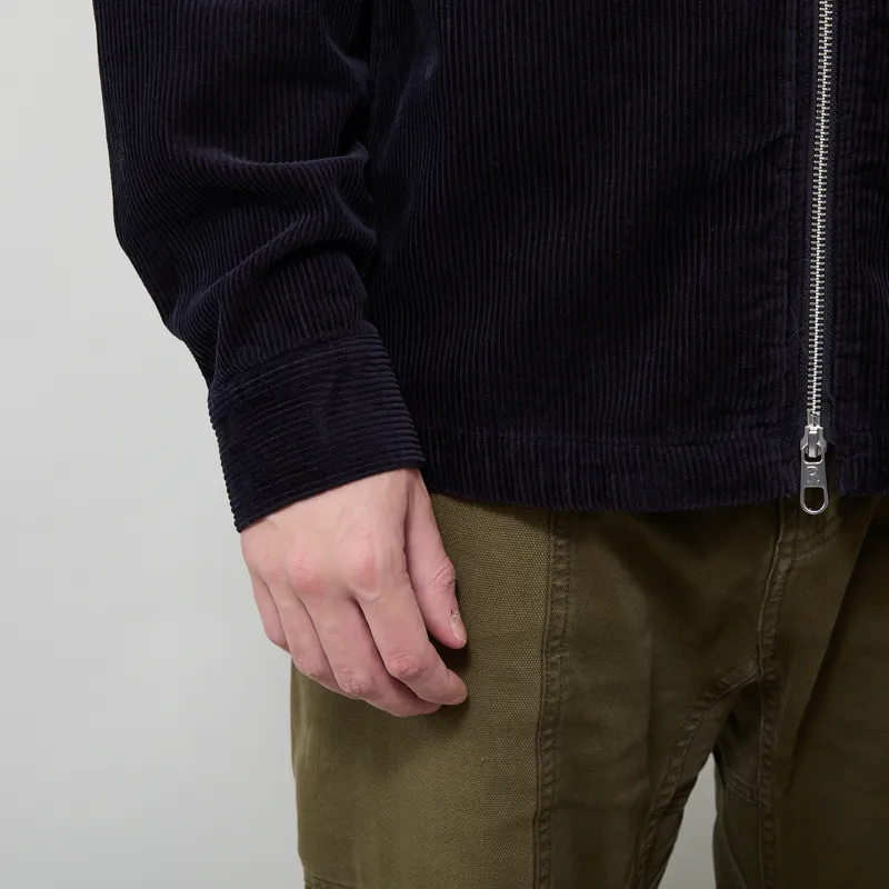 Revolution Zipped Worker Shirt Navy-7