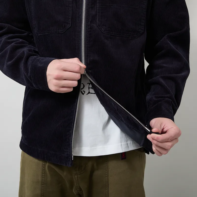 Revolution Zipped Worker Shirt Navy-8